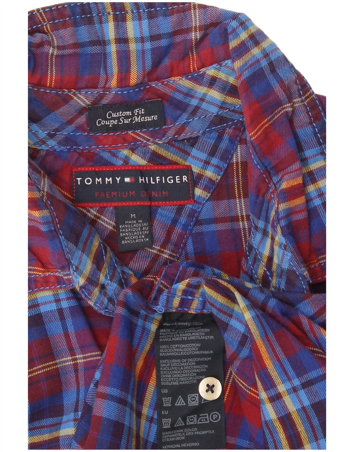 Tommy Hilfiger Camisa De Franela Custom Fit De Algodón A Cuadros Azul Medio | Hombre