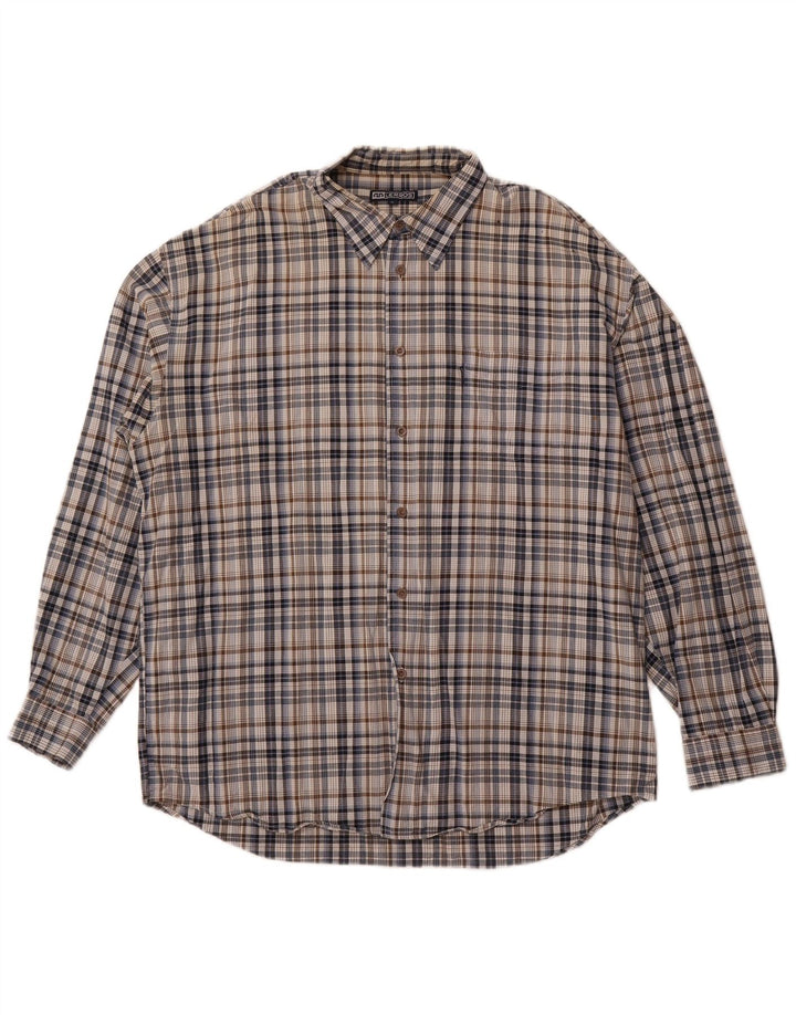 LERROS Camisa Hombre XL Algodón Cuadros Multicolor