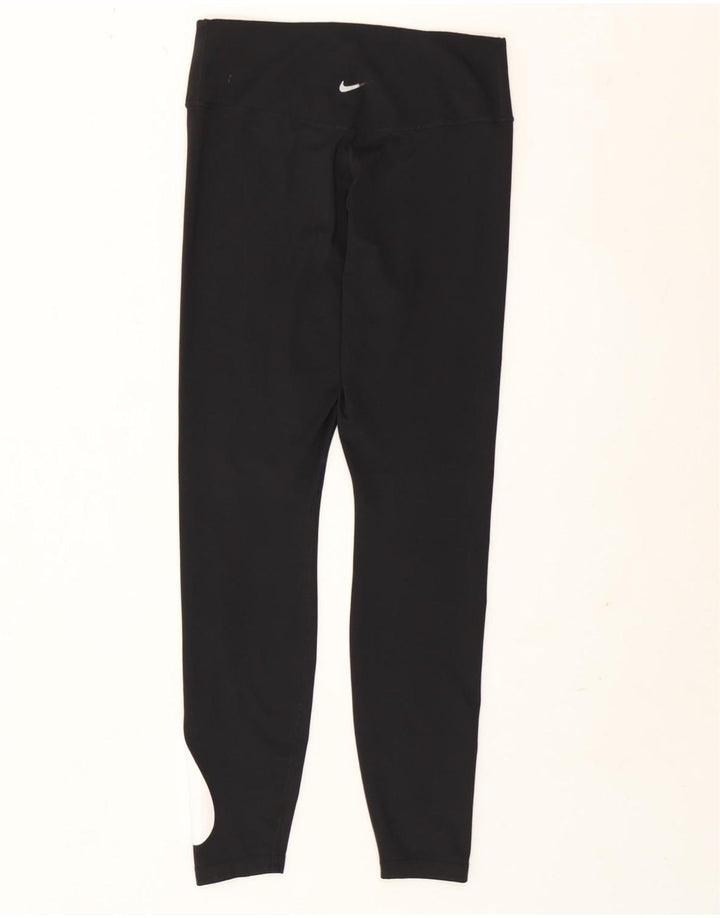 Nike Leggings gráficos Dri Fit para mujer UK 12 Mediano Negro Poliéster