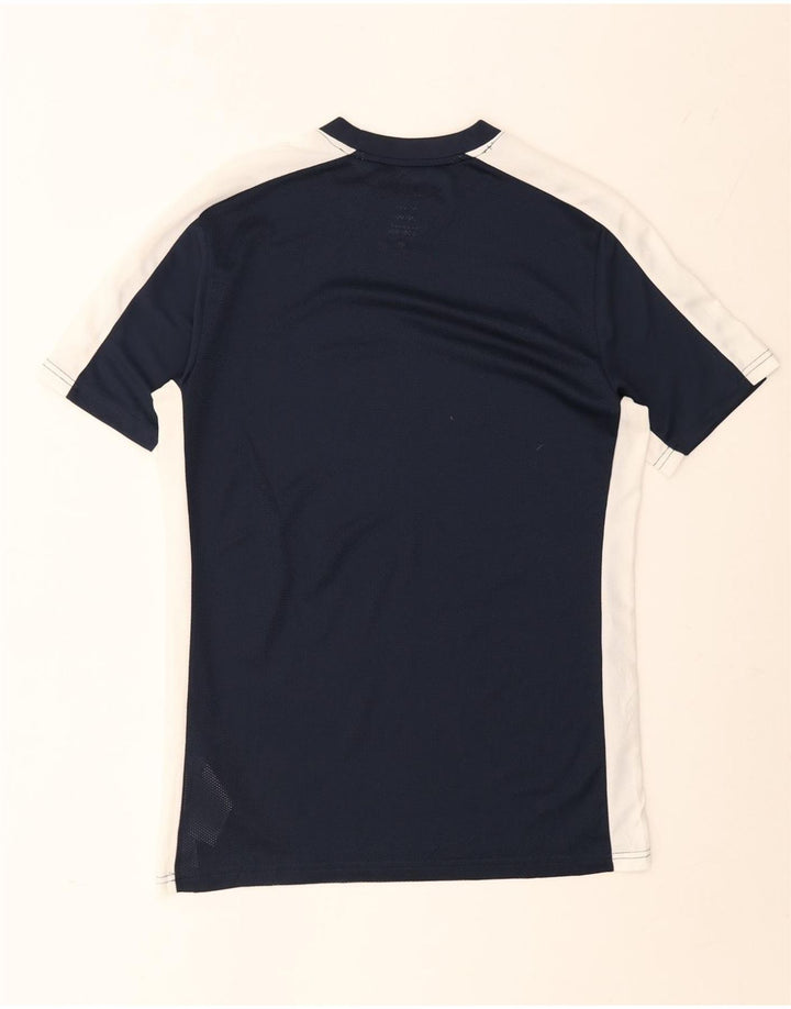 Nike Camiseta ajustada Dri Fit para hombre Top medio azul marino poliéster con bloques de color