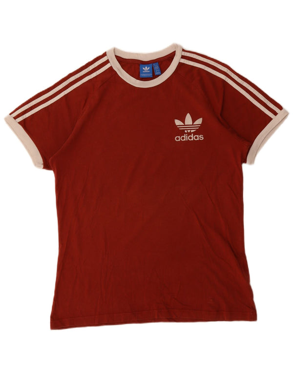 Adidas - Camiseta para hombre, talla grande, color burdeos, algodón