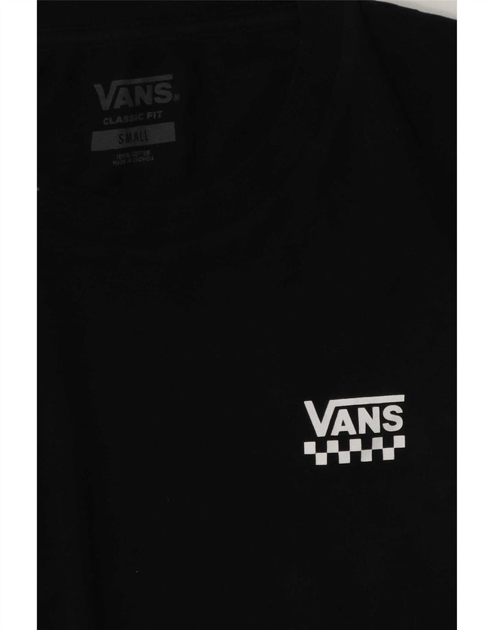 Vans Camiseta Classic Fit para hombre Top Small Black Cotton