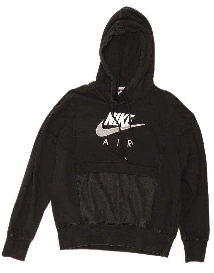 NIKE Mujer Air Oversize Graphic Sudadera con Capucha Jersey UK 6 XS Algodón Negro