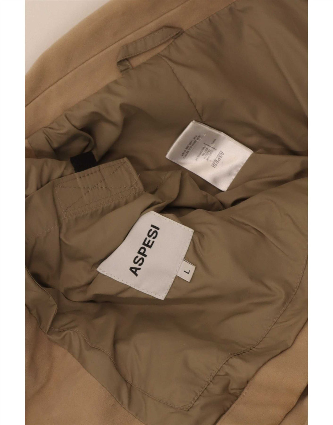 Aspesi Chaqueta Blazer De 3 Botones Para Hombre Talla 40 Grande Algodón Beige