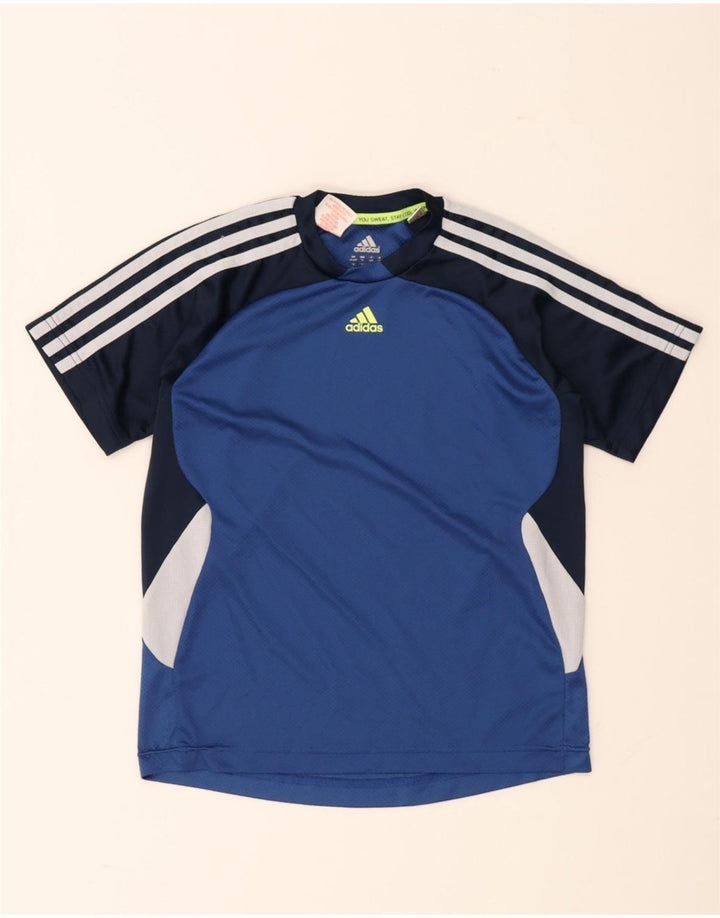 Adidas Camiseta para niño Top 11-12 años Azul Colorblock Poliéster