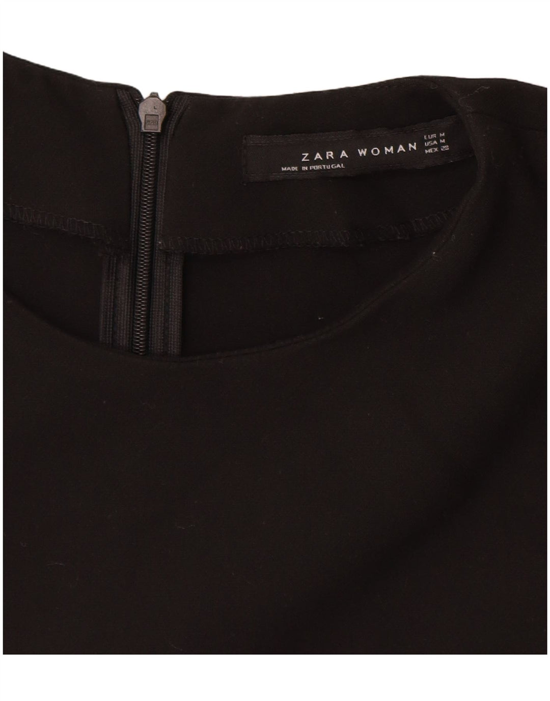 ZARA Vestido tubo sin mangas para mujer UK 42 Mediano Negro