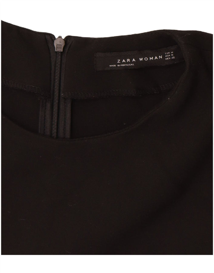 ZARA Vestido tubo sin mangas para mujer UK 42 Mediano Negro