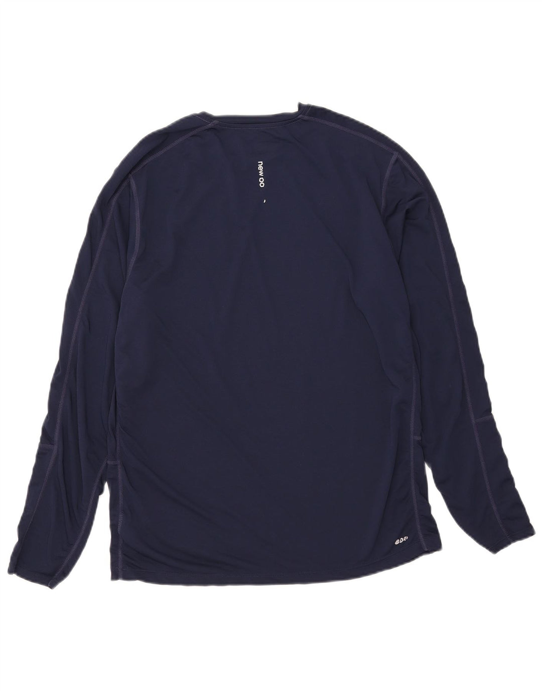 New Balance Hombre Gráfico Top Manga Larga Grande Poliéster Azul Marino