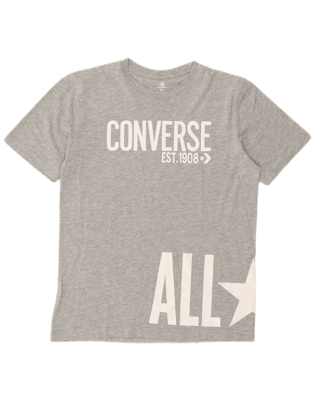 Converse Camiseta gráfica para niño 13-14 años XL Gris