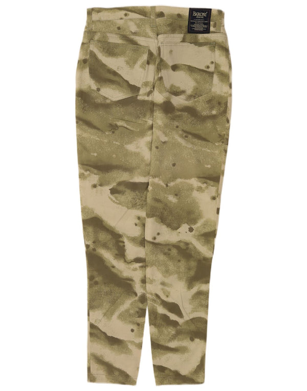 Baroni Pantalones Casuales Cónicos para Mujer EU 40 Medium W28 L28 Camuflaje Caqui