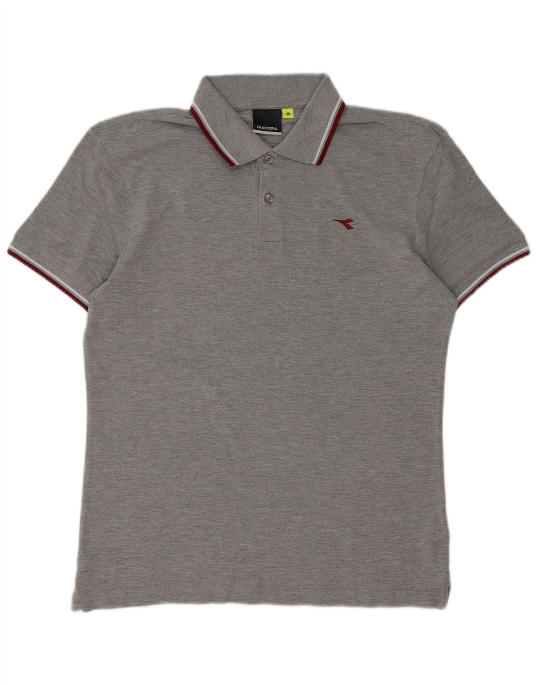 Diadora Polo Regular Fit De Algodón Gris Medio Hombre