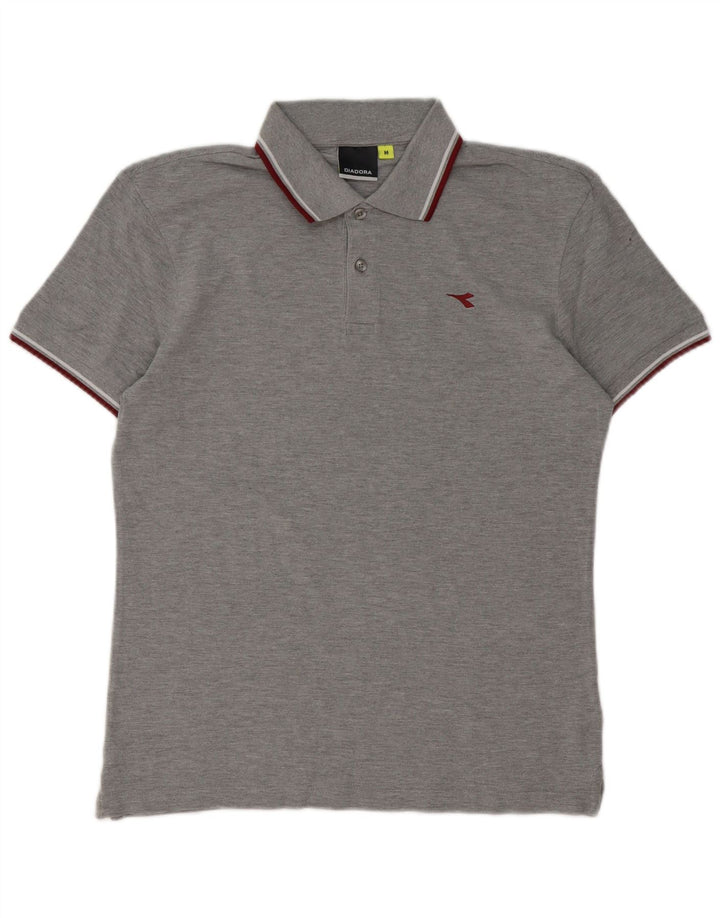 Diadora Polo Regular Fit De Algodón Gris Medio Hombre