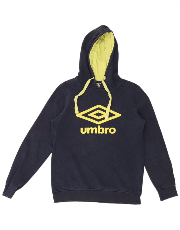 Umbro Hombre Sudadera Con Capucha Gráfica Jersey De Algodón Azul Marino Mediano