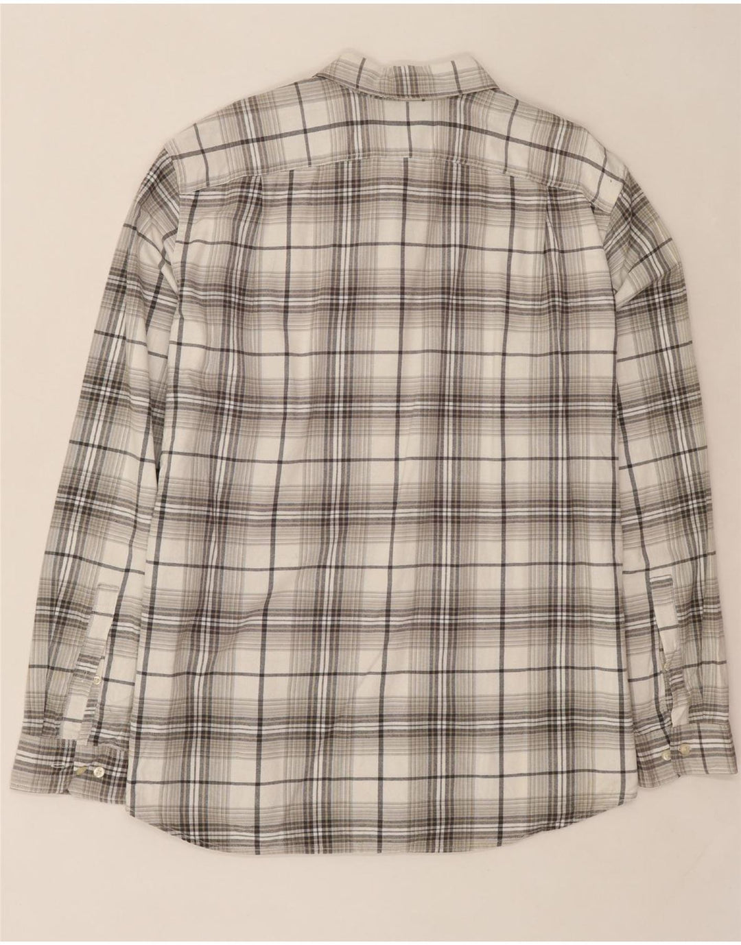 EDDIE BAUER Mens Classic Shirt XL Grey Check Cotton Vintage Eddie Bauer and Second-Hand Eddie Bauer from Messina Hembry 