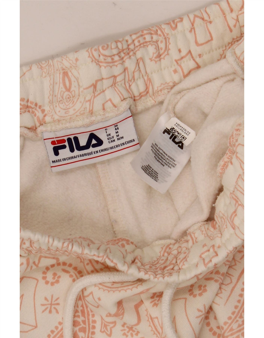 Fila Chándal completo extragrande gráfico para mujer UK 40 Medium Off White Paisley