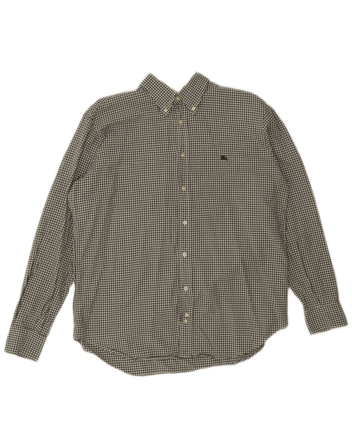 Camisa Burberry Hombre Vichy Verde Grande