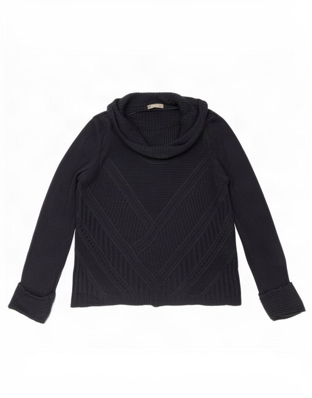 Oasis Suéter tipo jersey con cuello vuelto para mujer UK 40 Mediano Azul marino Poliacrílico