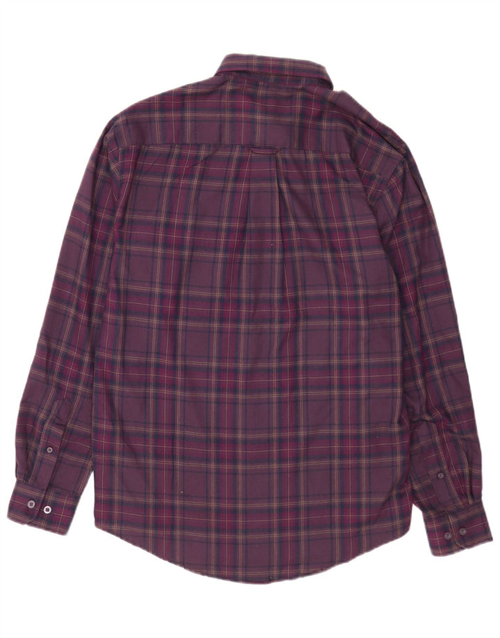 James Pringle Camisa de franela para hombre Poliéster a cuadros morado mediano