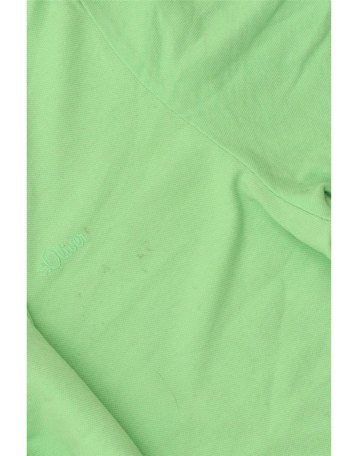 S.Oliver Polo de corte regular para hombre Poliéster verde grande
