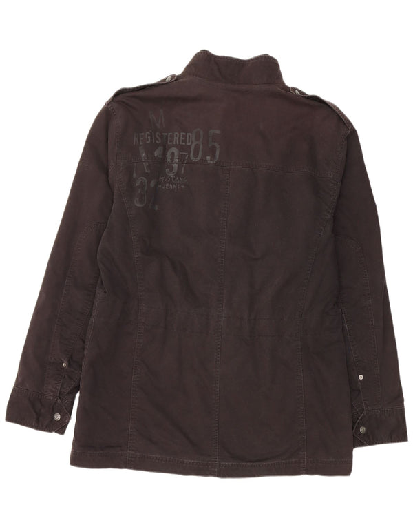 Mustang Chaqueta militar utilitaria gráfica para hombre UK 42 XL Algodón negro
