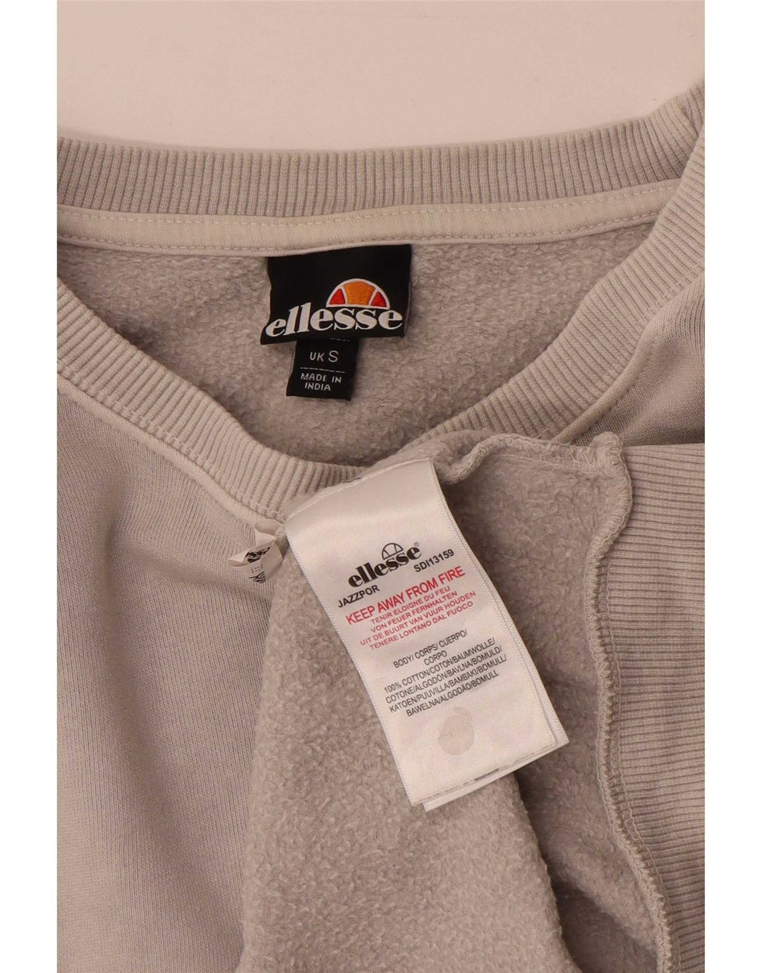 Fila Hombre Sudadera Jumper Small Gris Algodón