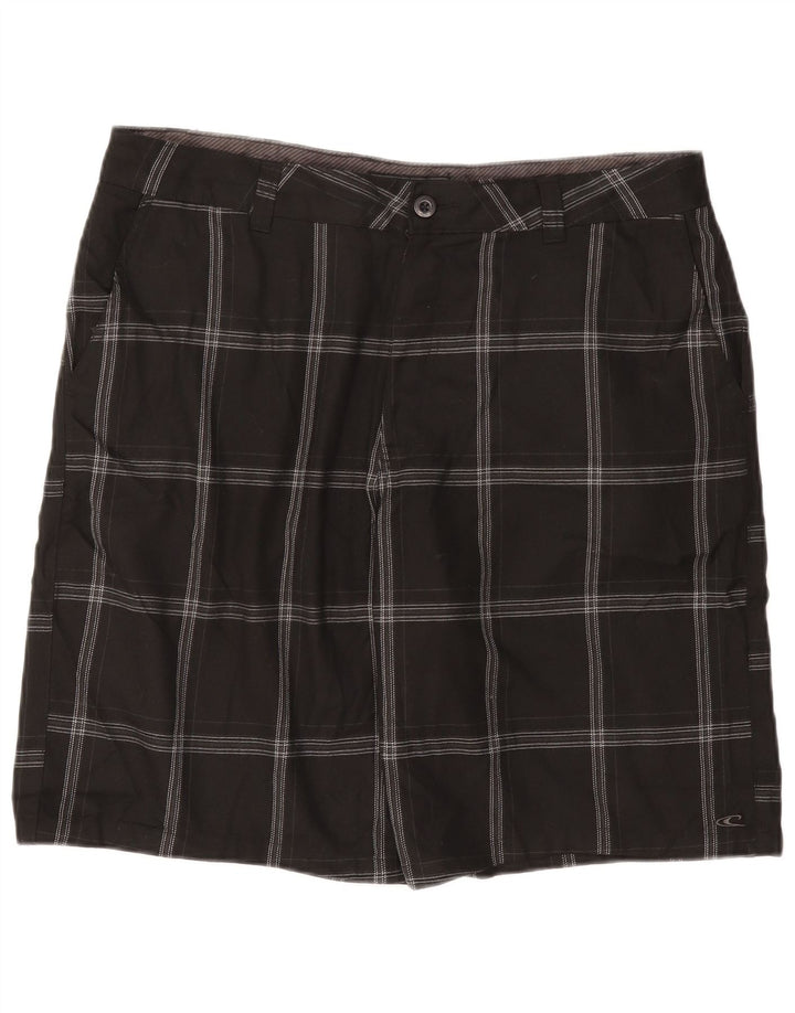 O'Neill Pantalones cortos chinos para hombre W38 XL Poliéster a cuadros negros