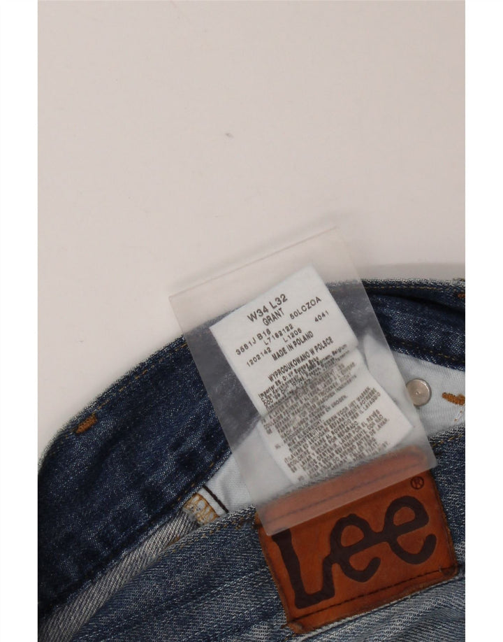 Lee Bermudas para Hombre Pantalones Cortos de Mezclilla W34 Algodón Azul Grande