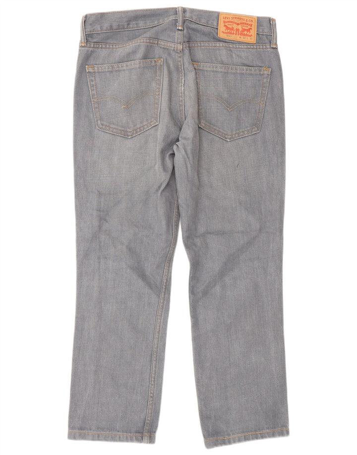 Levi's Hombre 511 Tapered Slim Jeans W32 L30 Algodón Gris