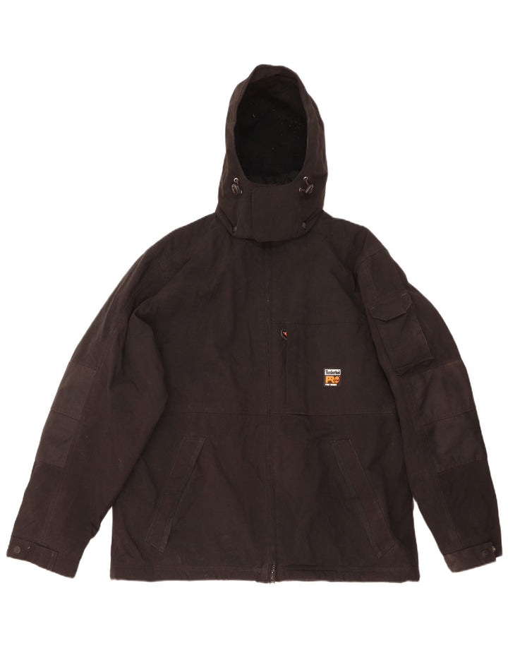 Timberland Chaqueta cortavientos con capucha para hombre Reino Unido 40 Grande Poliamida negra