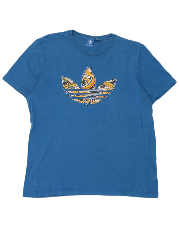 Adidas - Camiseta gráfica para mujer, talla 40, XL, algodón azul