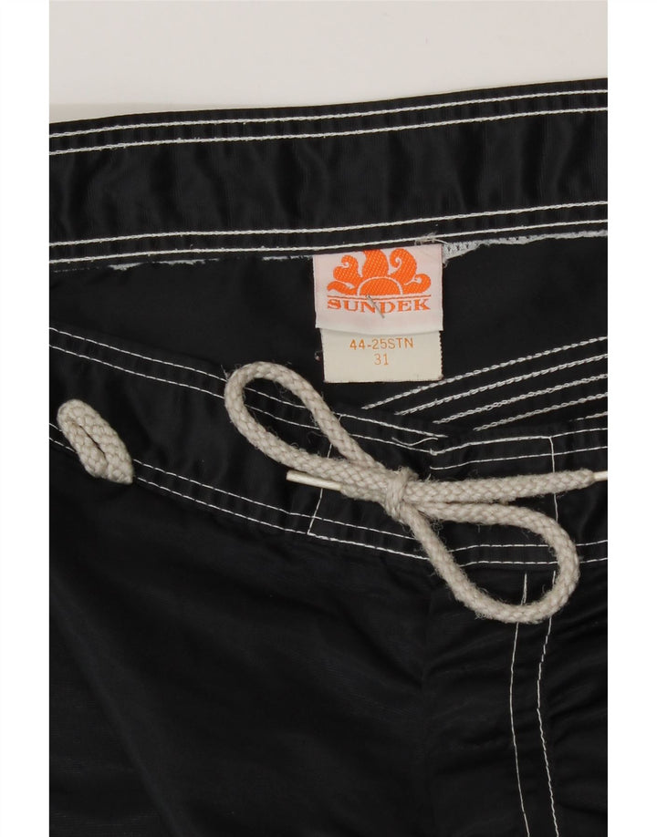 Sundek Bañador Hombre Mediano Nylon A Rayas Negro