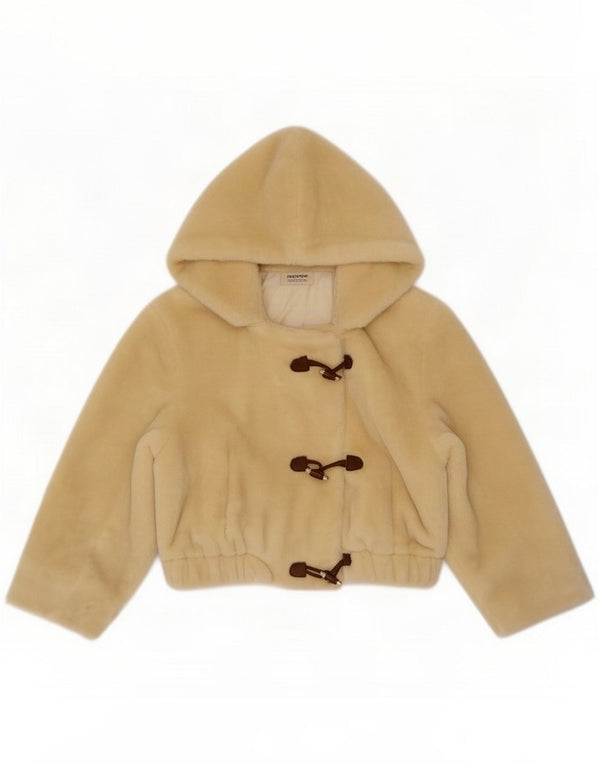 Anteprima Chaqueta de piel sintética con capucha de gran tamaño para mujer UK 10 Small Off White