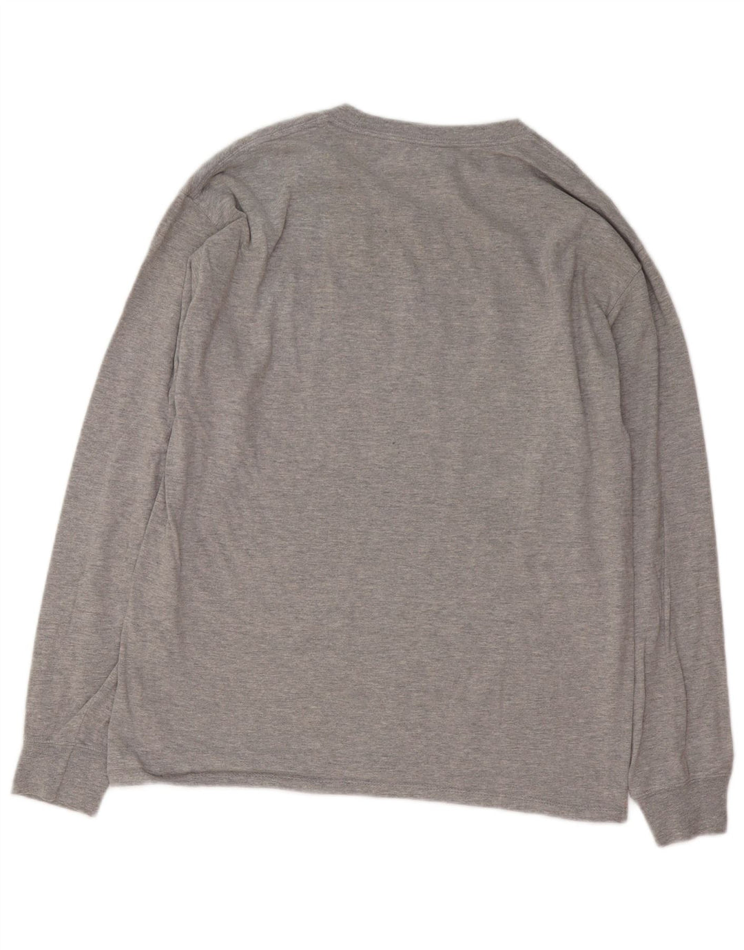Champion Top gráfico para hombre de manga larga de algodón gris grande