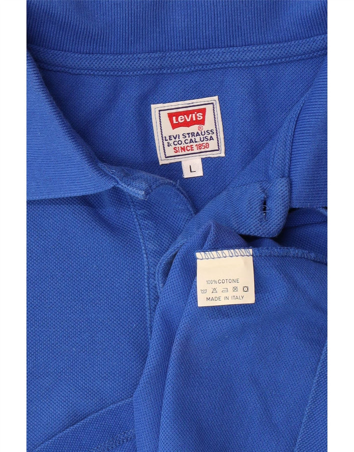 LEVI'S Polo para hombre de algodón azul grande