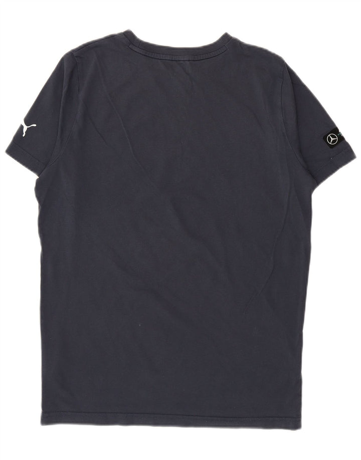 Puma - Camiseta gráfica para hombre, talla pequeña, algodón azul marino