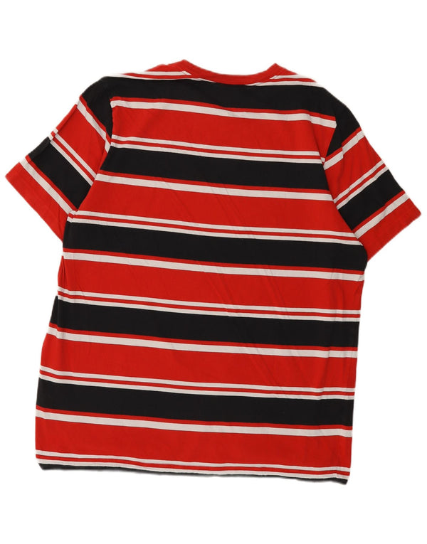 Camiseta Nike Hombre Top XL Algodón Rayas Rojas