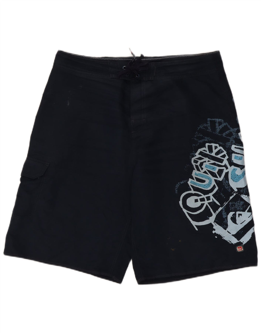 Quiksilver Bañador con gráfico para hombre, talla grande, poliéster azul marino