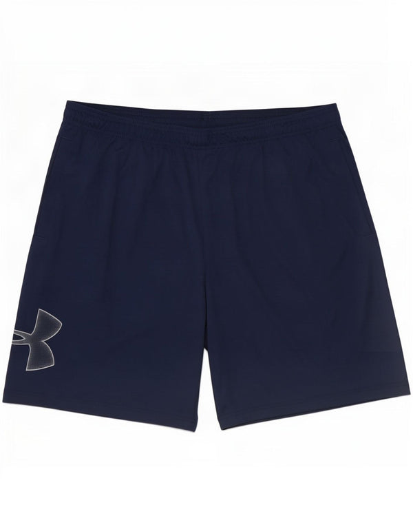 Under Armour Pantalones cortos deportivos holgados para hombre 2XL Poliéster azul marino