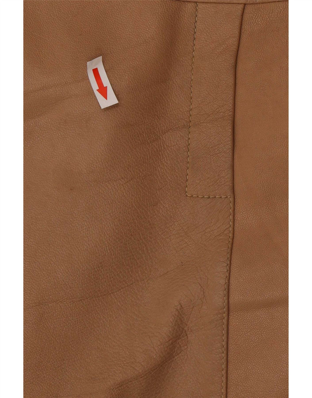Vintage hombres chaqueta de cuero pequeño marrón