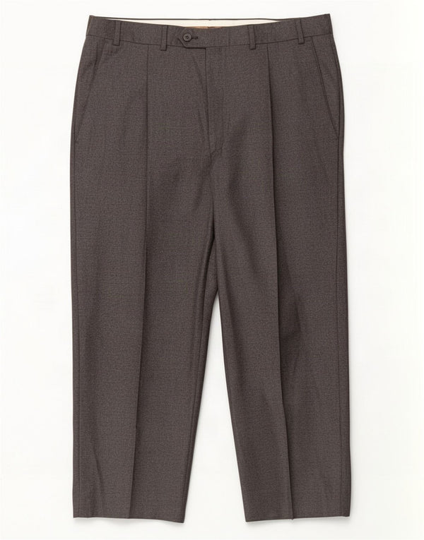 Marks & Spencer Pantalón de traje corto para hombre W36 L24 Lana gris