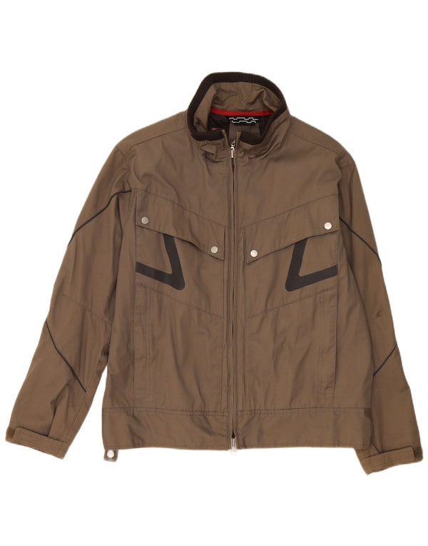 Chaqueta bomber con gráfico Volvo para hombre UK 38 Algodón gris medio con bloques de color