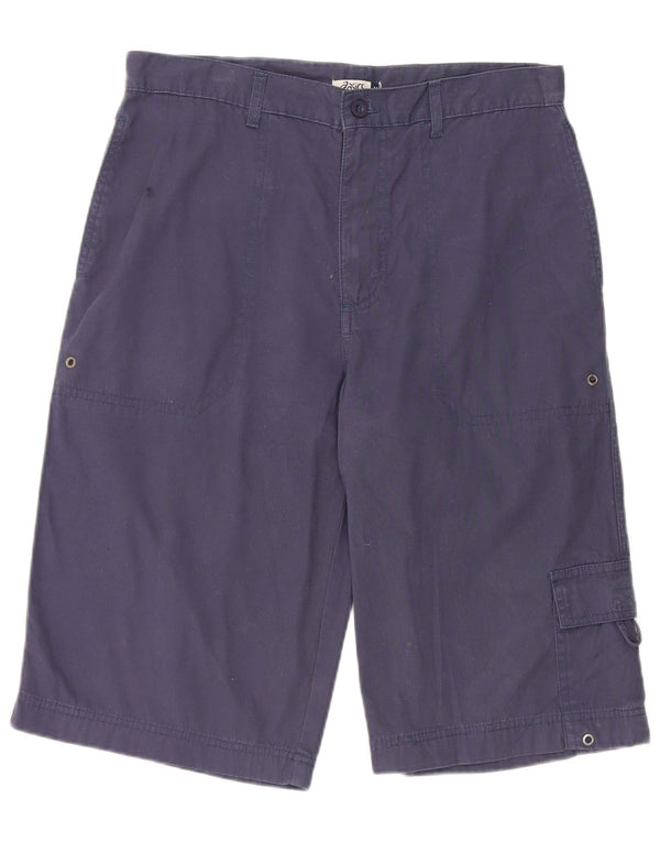 Asics Mens Cargo Bermuda Shorts Medium W32 Algodón Azul Marino