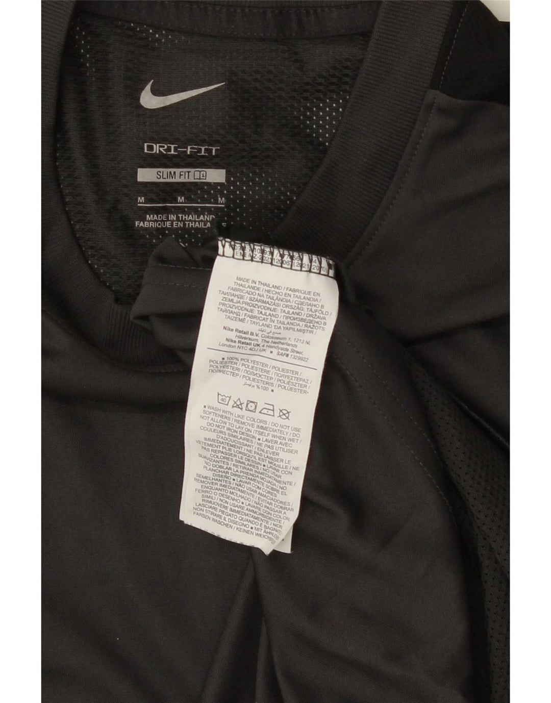 Camiseta Nike Dri Fit Slim para hombre Gris medio Colorblock Poliéster