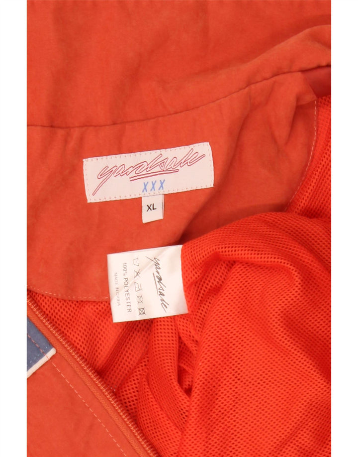 Yardsale Mens Graphic Chándal Top Chaqueta XL Naranja Colorblock Poliéster