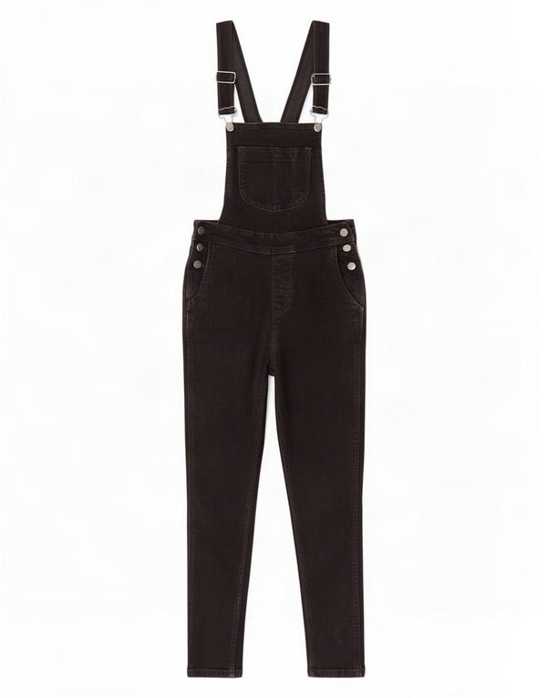 Vaqueros ajustados con peto para mujer de Fat Face UK 8 Small W25 L26 Algodón negro