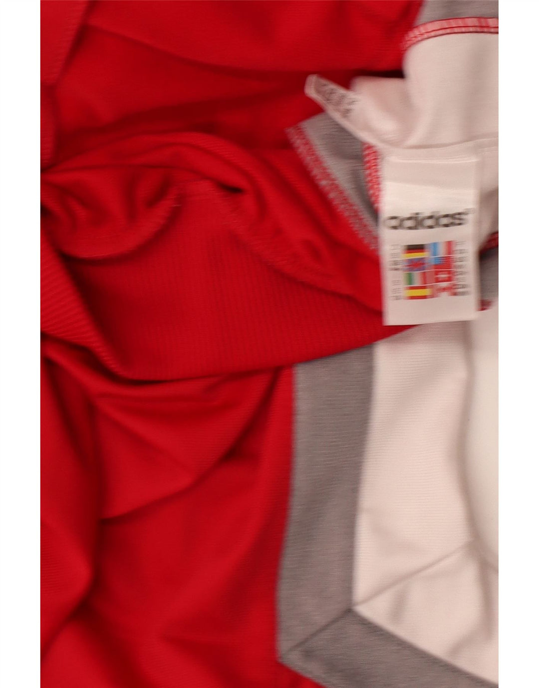 Adidas - Chaqueta de chándal gráfica para hombre, talla 38/40, color rojo mediano