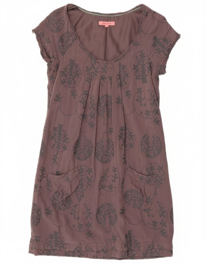 Vestido tubo para mujer White Stuff UK 40 Small Gris Floral Viscosa