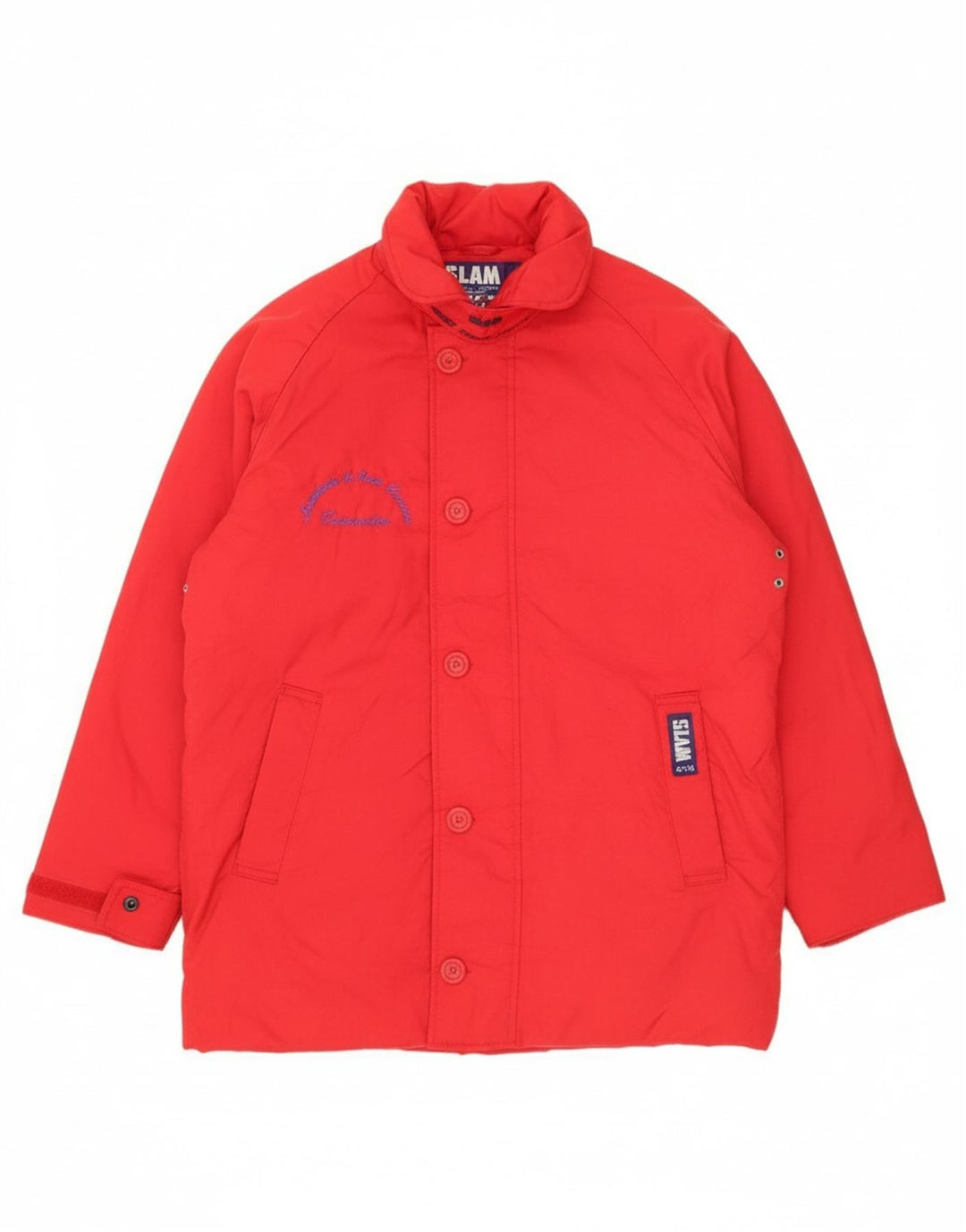 SLAM Mens Windbreaker Jacket UK 38 Medium Red Polyester