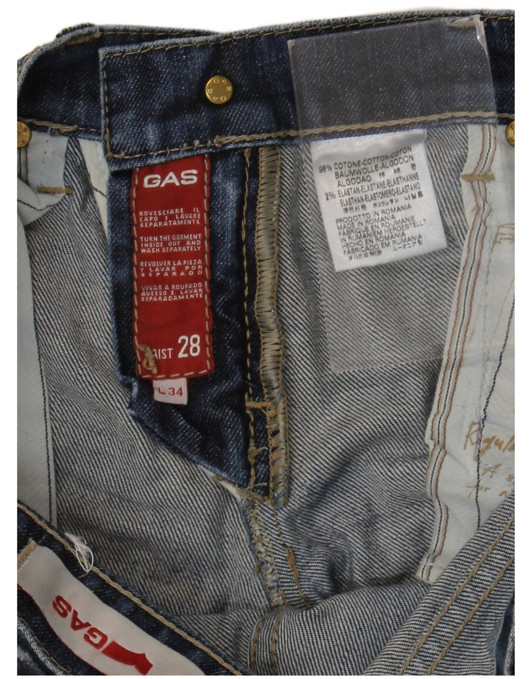 Jeans Bootcut Mujer Gas W28 L29 Algodón Azul