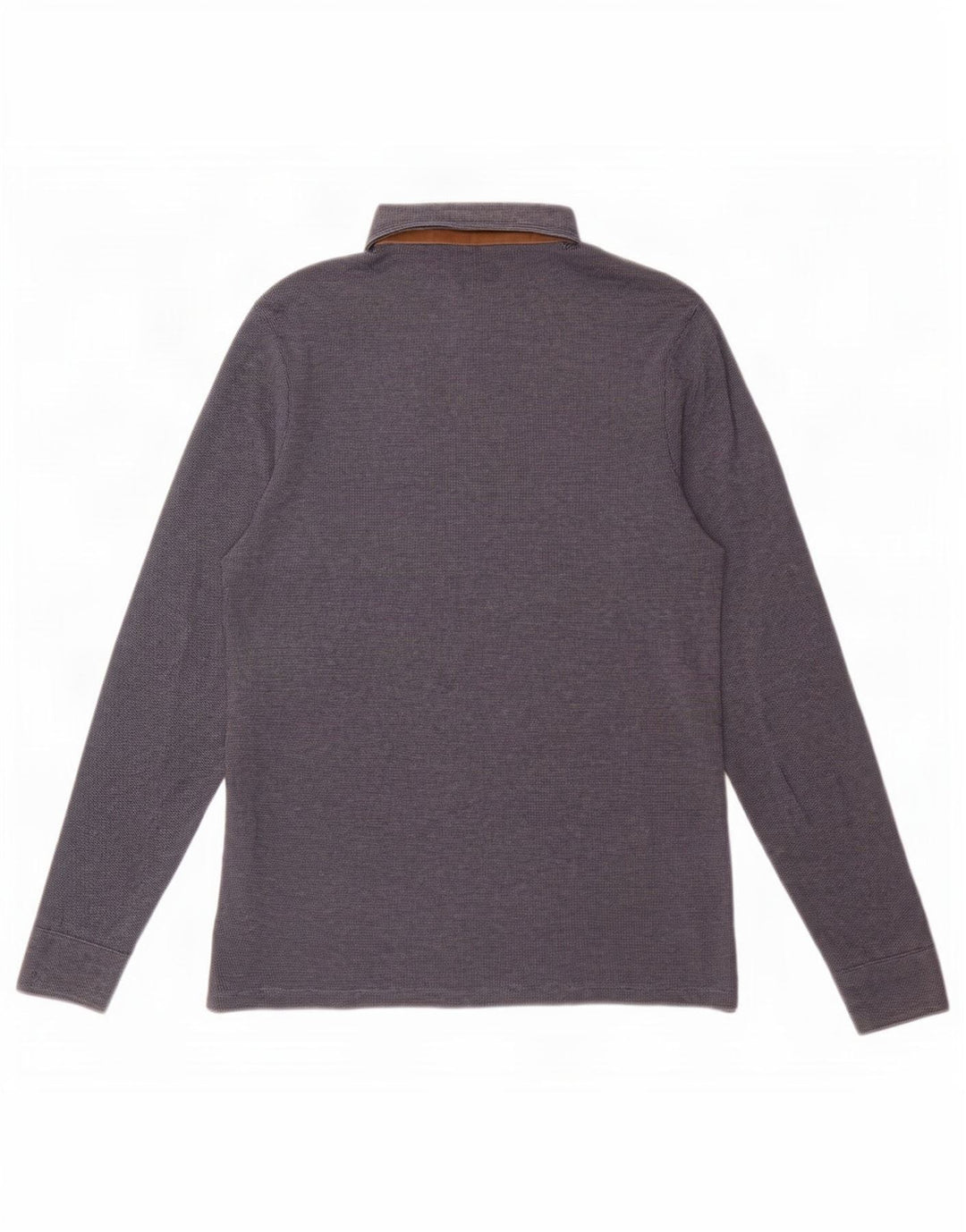 Massimo Dutti Polo Manga Larga Hombre Azul Marino Medio